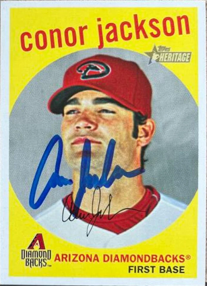 Topps Heritage #89 2008 autografiado por Conor Jackson Foto 1 de 1