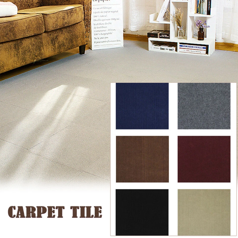 12/24Tiles 24Sqft Squares Carpet Tile Self Adhesive Carpet Non-slip Anti-wrinkle - Image 1 of 4
