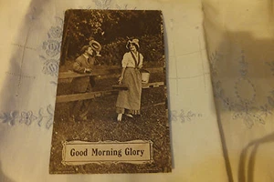 Antique postcard sweet heart Nice couple good morning glory St Lawrence S Dakota - Picture 1 of 12