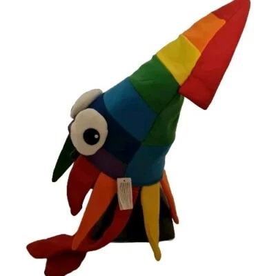 Rainbow Squid Funny Hat Goofy Eyes Bright Fancy Dress Accessory - Adult Size New - Image 1 of 3