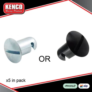 Kenco DZUS Quarter Turn 13/32" x .600" | Silver or Black | Long Dome Head | 5... - Picture 1 of 1