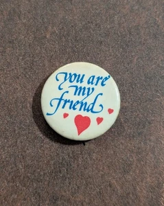 Pulsante Vintage "You Are My Friend" - Spilla Amicizia Cheerleaders Kansas City - Foto 1 di 9