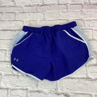 Under Armour Running Athletic Shorts Womens Small Blue Drawstring Lightweight - Image 1 of 4