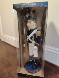 Vintage Nutcracker Village Velvet Soldier 1999 May Dept Store 20" - UNOPENED NEW - Picture 1 of 6