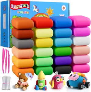 Air Dry Clay Kit, iFergoo 24 Colors Modeling for Kids, with Free Tools... - Picture 1 of 7