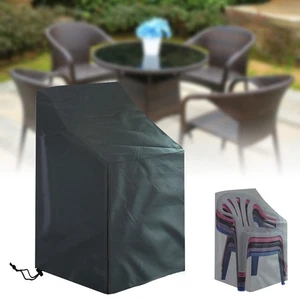 1x Furniture Waterproof Garden Outdoor Dustproof Stacked Chair Cover Storage Bag - Picture 1 of 16