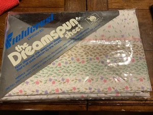 Nuevo de Lote Antiguo Fieldcrest Dreamspun Blanco Floral Completo Hoja Plana De Colección Sweet Dreams - Imagen 1 de 5