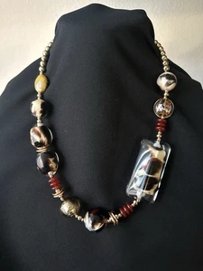 Natasha große Perlenkette/ Animal Print - Bild 1 von 5