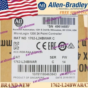 1PC New AB 1762-L24BWAR/C MicroLogix 1200 24Point Controller 1762L24BWAR serC US - Picture 1 of 7