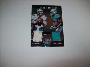 2014 Totally Certified Dan Marino & Jarvis Landry Stitches In Time #36/99 SP - Picture 1 of 4