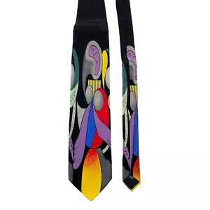 Picasso Collection Necktie Tie Woman With a Flower 100% Silk Abstract Art - Picture 1 of 5