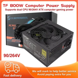 TFPD 800W ATX Gaming Power Supply 90 Gold Plus Non-Modular PUS Support Dual CPU - Picture 1 of 12