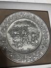 Little Gallery Hallmark 6" Pewter Plate Bringing Home the Tree 6th in Series