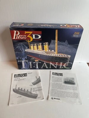 Titanic Ship 3D Puzzle  Wrebbit 1997  - 398 foam Pieces w/box directions - Image 1 of 4