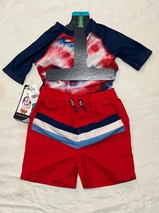 One set of Boys Swim Short Costume UV SPF 50+ Andy and Evan's Sunsafe Surf Suit - Picture 1 of 6