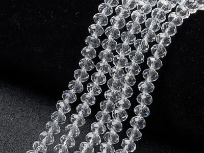 FACETTIERTE Glasperlen  Strang 3x2mm RONDELLE Kristall Perlen Schmuck basteln - Bild 1 von 2