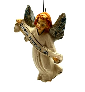 Antiguo Belén Gloria Ángel Gloria Gloria a Dios en el más alto adorno de Navidad - Imagen 1 de 6