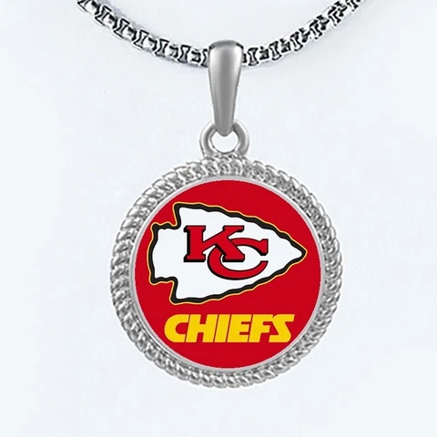 Special Kansas City Chiefs Womens Mens Link Chain Pendant Necklace w Gift Pg D22 Cover
