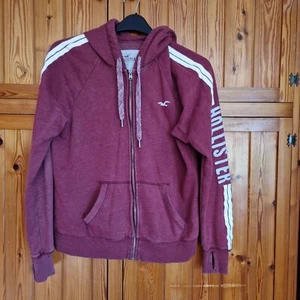 Hollister, Ladies Burgundy Full Zip Hoodie. UK Size Large, 12-14. - Picture 1 of 5