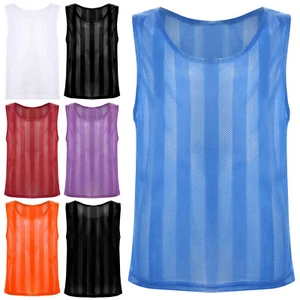 Unisex Kids Vest T-Shirt Tank Top Quick Dry Tees Football Girls Basketball Mesh - Picture 1 of 54