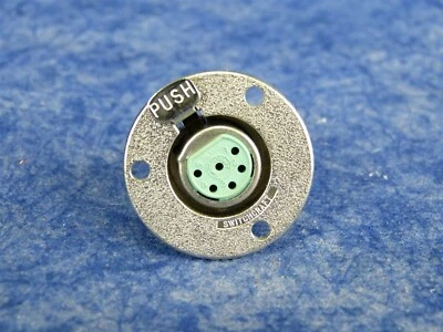 Switchcraft C6F Circular Panel Mount 6 Pin XLR Female Silver Pin Nickel (BN504) - Image 1 of 2