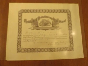 Vintage 1918 10.5x13.5" CERTIFICATE OF PROMOTION TO HIGH SCHOOL - Picture 1 of 3