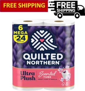 Quilted Northern Ultra Plush Toilet Paper, Sweet Lilac & Vanilla, 3 Ply-6 Rolls