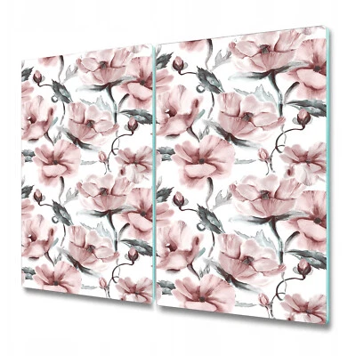 Tabla de pan de vidrio templado encimera ahorradora floral rojo gris y blanco grande 2x30x52 Foto 1 de 4