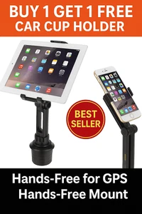 🔥 BUY 1 GET 1 FREE! 🚗 Adjustable Car Cup Holder Mount 📱 Universal Phone Stand - Picture 1 of 9