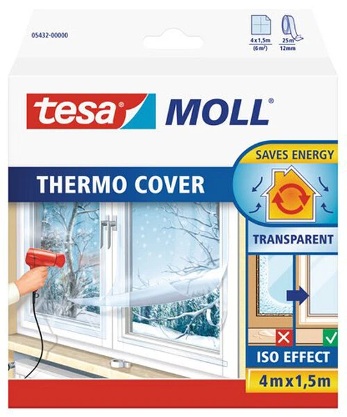 tesa MOLL Thermo Cover Fensterisolierfolie 4,0 m x 1,5 m durchsichtig - Bild 1 von 1