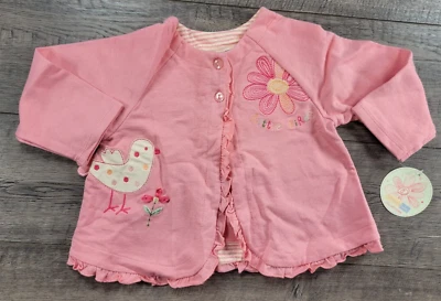 Suéter Bebé Niña Nuevas Vitaminas Bebé 18 Meses Rosa Pequeños Pájaros Foto 1 de 3