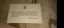 Rare Thank You Card From President Reagan When He Was Recuperating