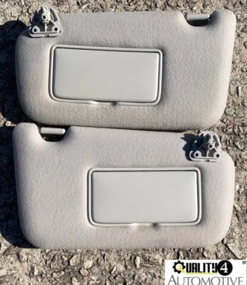 Nissan Sentra 2013-19 OEM Driver & Passenger Pair Gray Cloth Genuine Sun Visors - Image 1 of 3