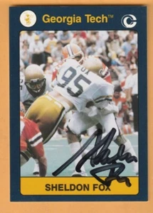 Sheldon Fox Georgia Tech Yellow JacketsAUTO Signed 1991 Card - Picture 1 of 2