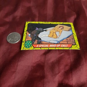 [007] TMNT 1989 Topps Factory Set Trading Card A Special Wake Up Call Classic