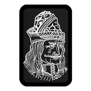 Vlad the Impaler Infamous Vampire from Romania Embroidered Patch Dracula White - Picture 1 of 1