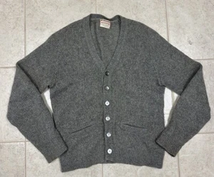 Vintage 50s McGregor Mooragha Grey Mohair Zip Up Cardigan 1950s True Vintage - Picture 1 of 7