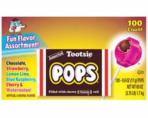 Tootsie Pops verschiedene Geschmacksrichtungen 3,75 Pfund Box - 100 Stück - Bild 1 von 2