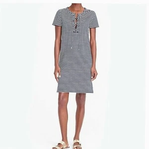 J Crew Nautical Striped Lace Up Knit Dress Sz S 36 Chest H9354 - Picture 1 of 16