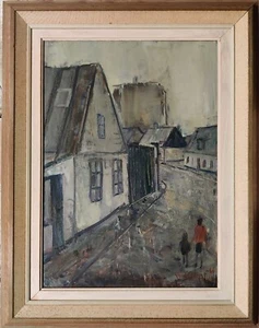 Ake Waldemar Larsson (1913 - 1995): Strassenszene mit Mutter und Kind. Dat. 1966 - Picture 1 of 6