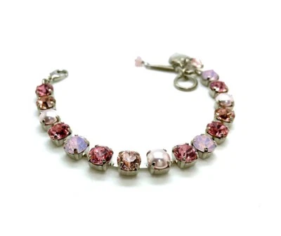 Bracelet By Mariana Woman Lovely Vintage Rose and Pearl Swarovski Crystals - Image 1 of 4