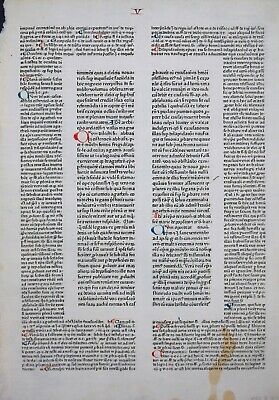 Dekretalien SchÖffer Mainz Inkunabel Blatt Initialen Papst Gregor Ix. 1473 • 190€