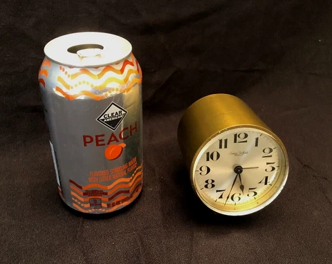Good Running Vintage 8-Day -Swiza Sheffield- Swiss Barrel Style Alarm Desk Clock Cover