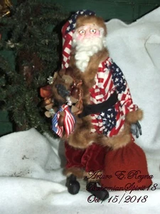 FIGURA PATRIÓTICA SANTA ARTE POPULAR ARTESANAL ARTESANAL ARTESANAL DE 17"" ESTILO VICTORIANO - Imagen 1 de 12