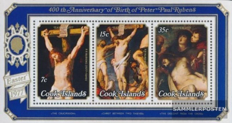 sellos Cookinseln 1977 Mi Bloque 67 nuevo con goma original 1977 semana santa - Imagen 1 de 1