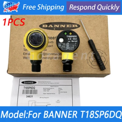 Novo na Caixa Sensor Interruptor Fotoelétrico T18SP6DQ PNP Para BANNER 500mm 10-30VDC - Imagem 1 de 4