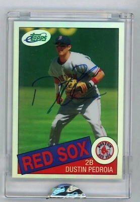 Dustin Pedroia 2007 eTopps Auto Encased Serial #d 58/499 Boston Red Sox - Image 1 of 3
