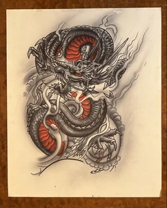 Drawing Tattoo Art Dragon Fantasy - Picture 1 of 11
