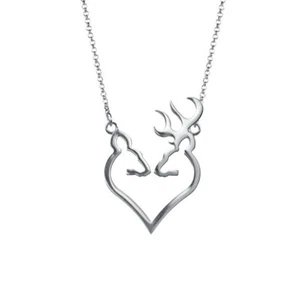 Collana in argento Browning Buck & Doe, gioielli Buckmark - Foto 1 di 1