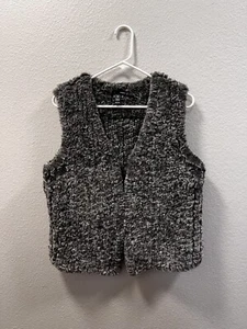AQUA Gray Super Soft Faux Fur Vest Women’s Size Small - Picture 1 of 6